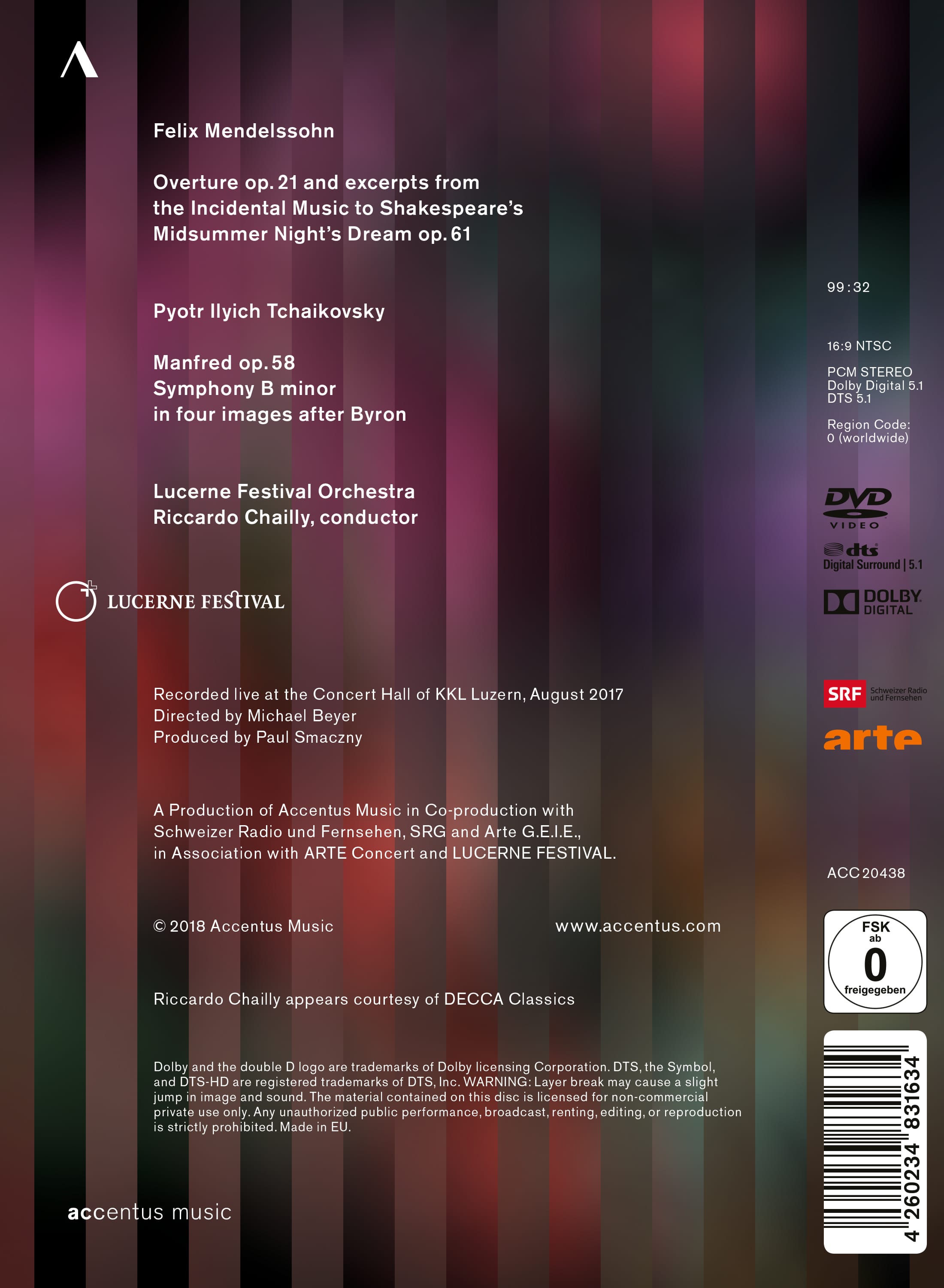 Mendelssohn: A Midsummer Night's Dream | Tchaikovsky: "Manfred" Symphony - Back Cover