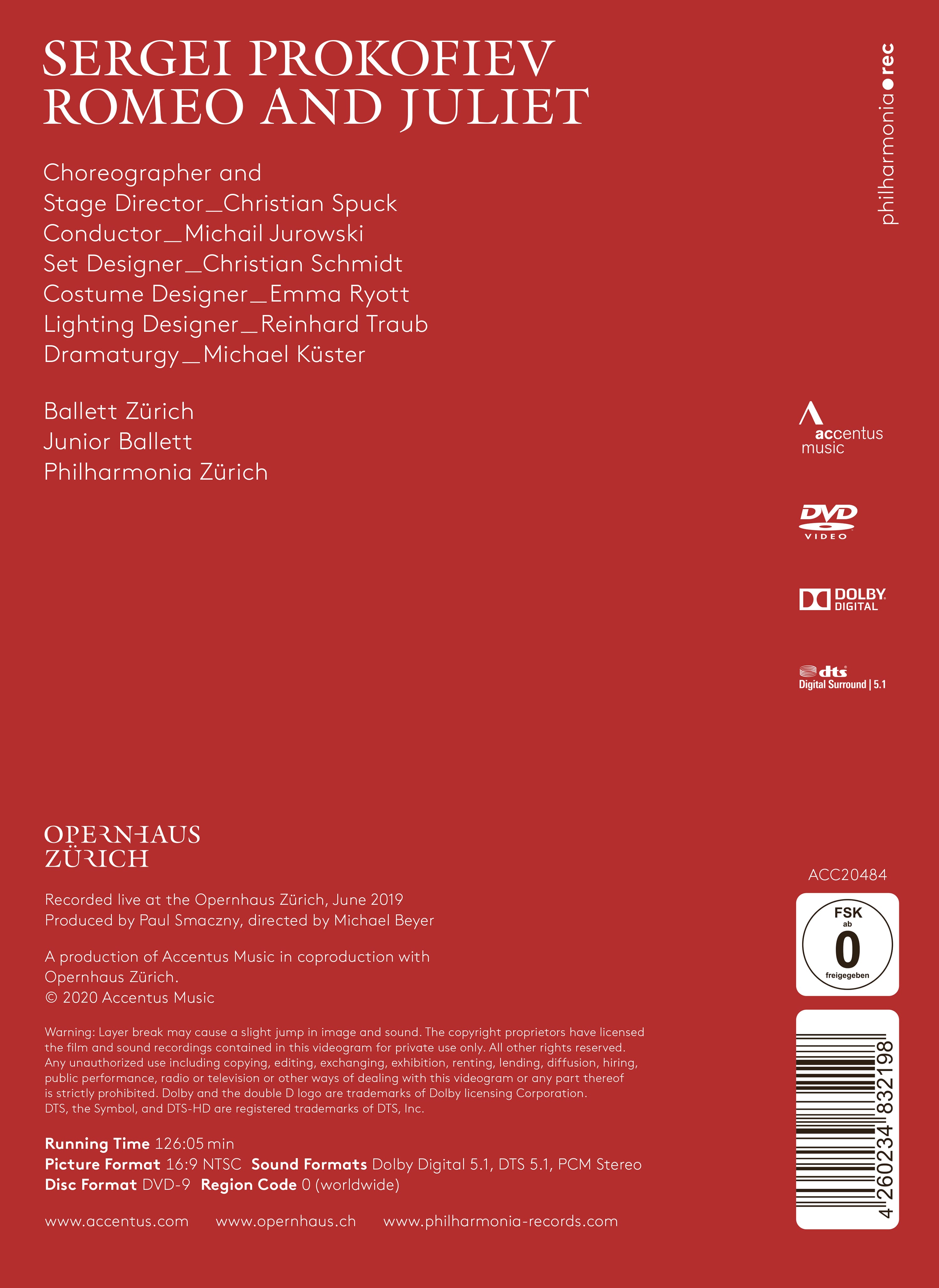 Romeo and Juliet - A ballet by Christian Spuck - Back Cover