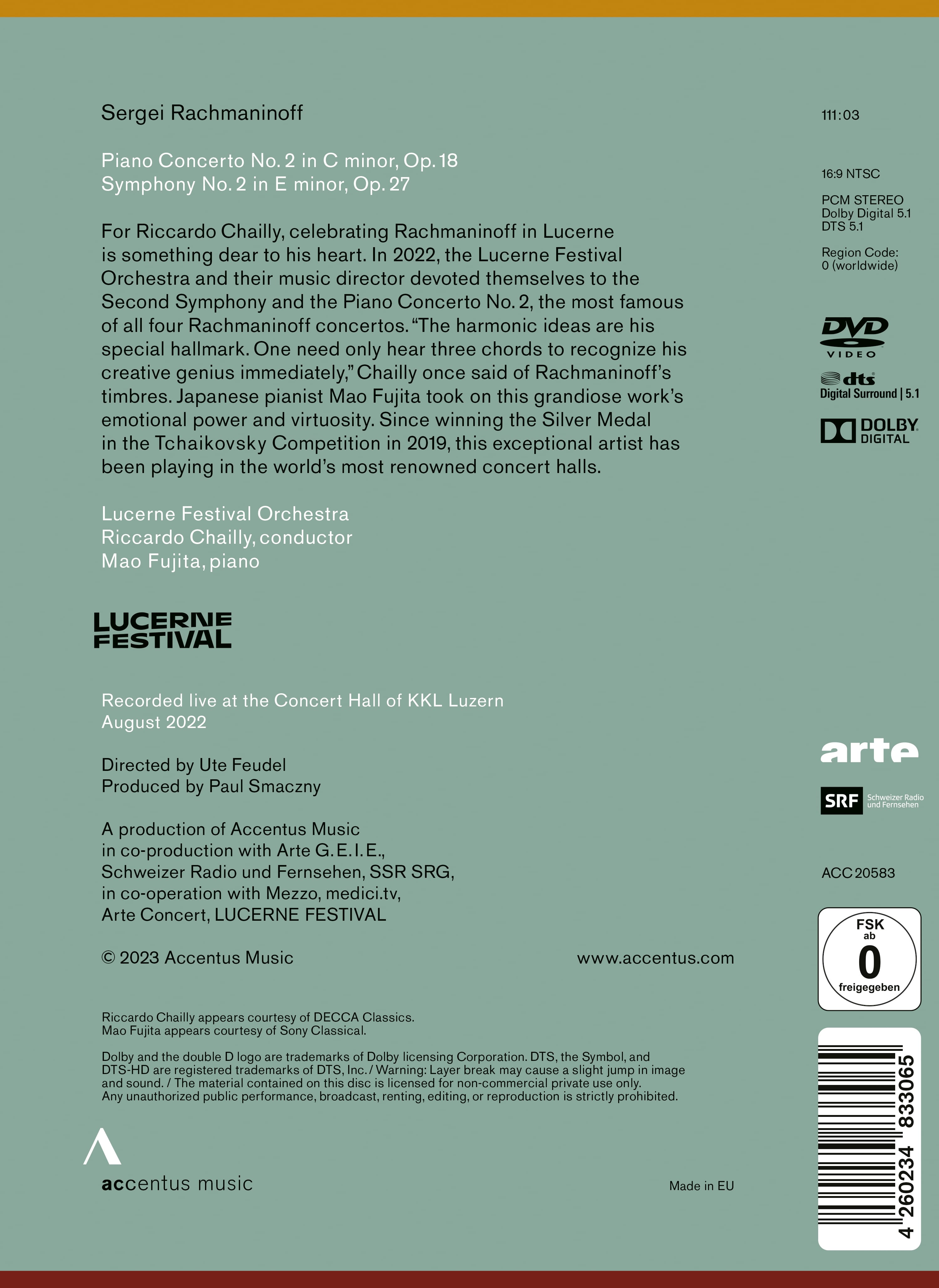Sergei Rachmaninoff: Piano Concerto No. 2 | Symphony No. 2 - Back Cover
