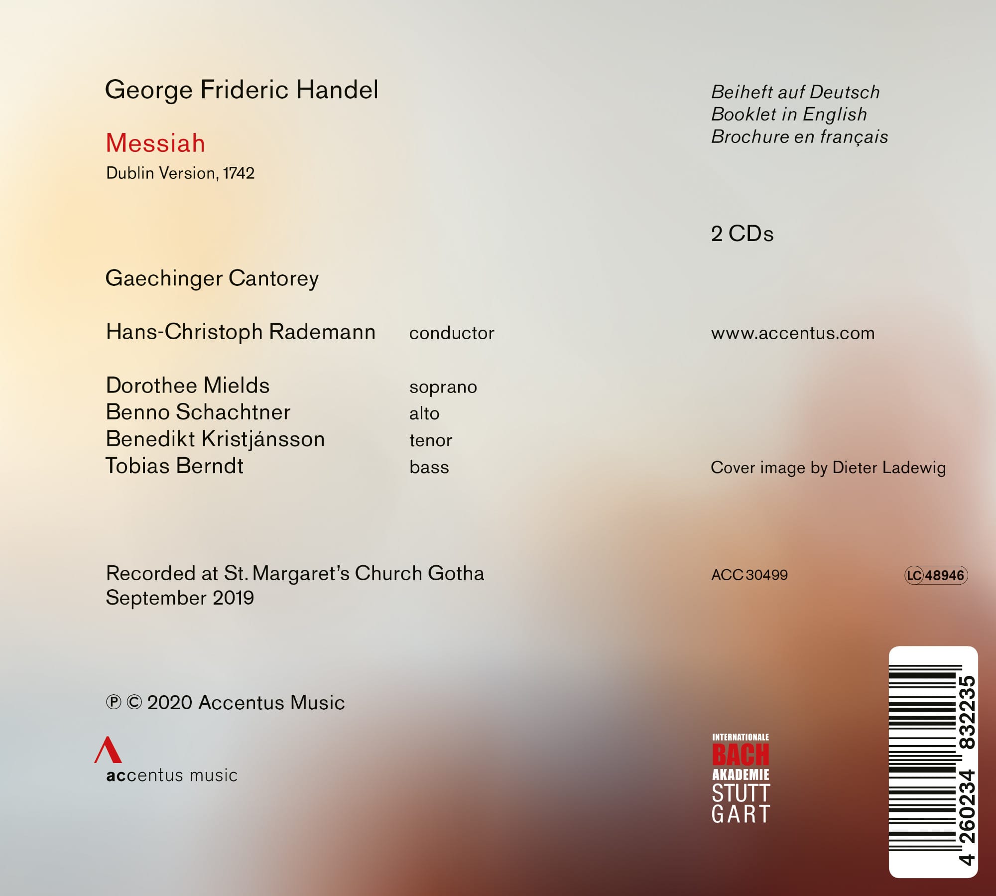 Georg Friedrich Händel: Messiah - Back Cover