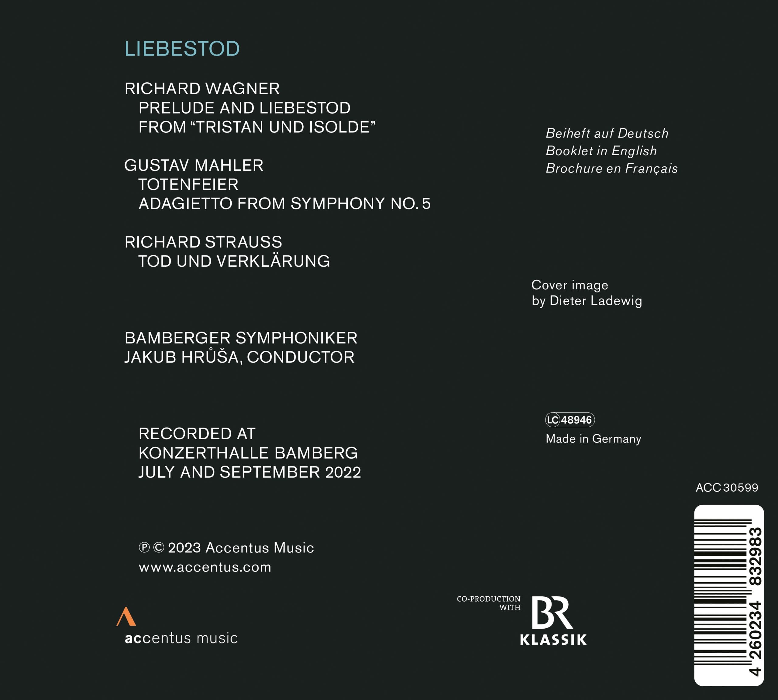 Liebestod | Wagner, Mahler, Strauss - Back Cover