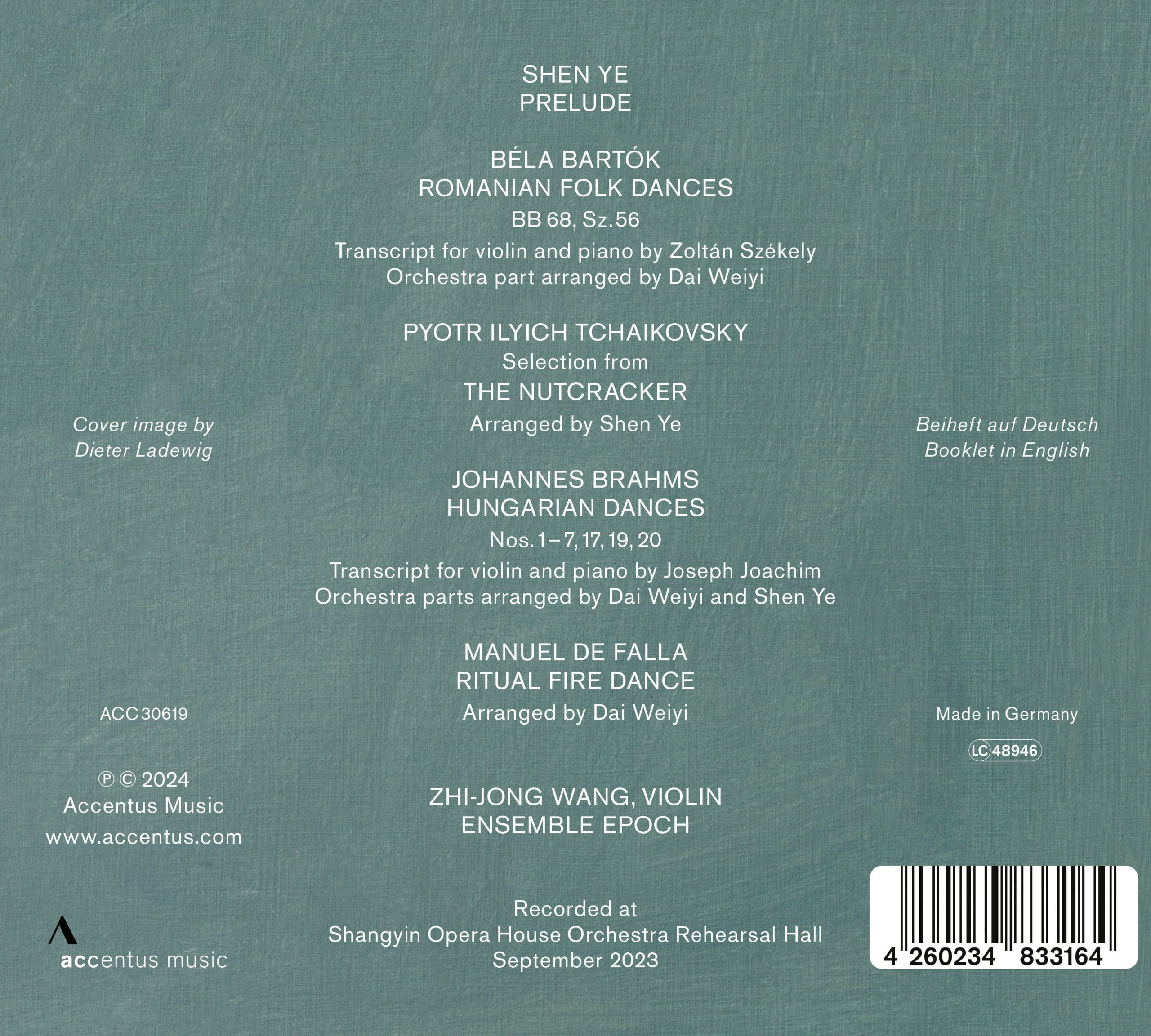 DANCES | Zhi-Jong Wang & Ensemble Epoch - Back Cover
