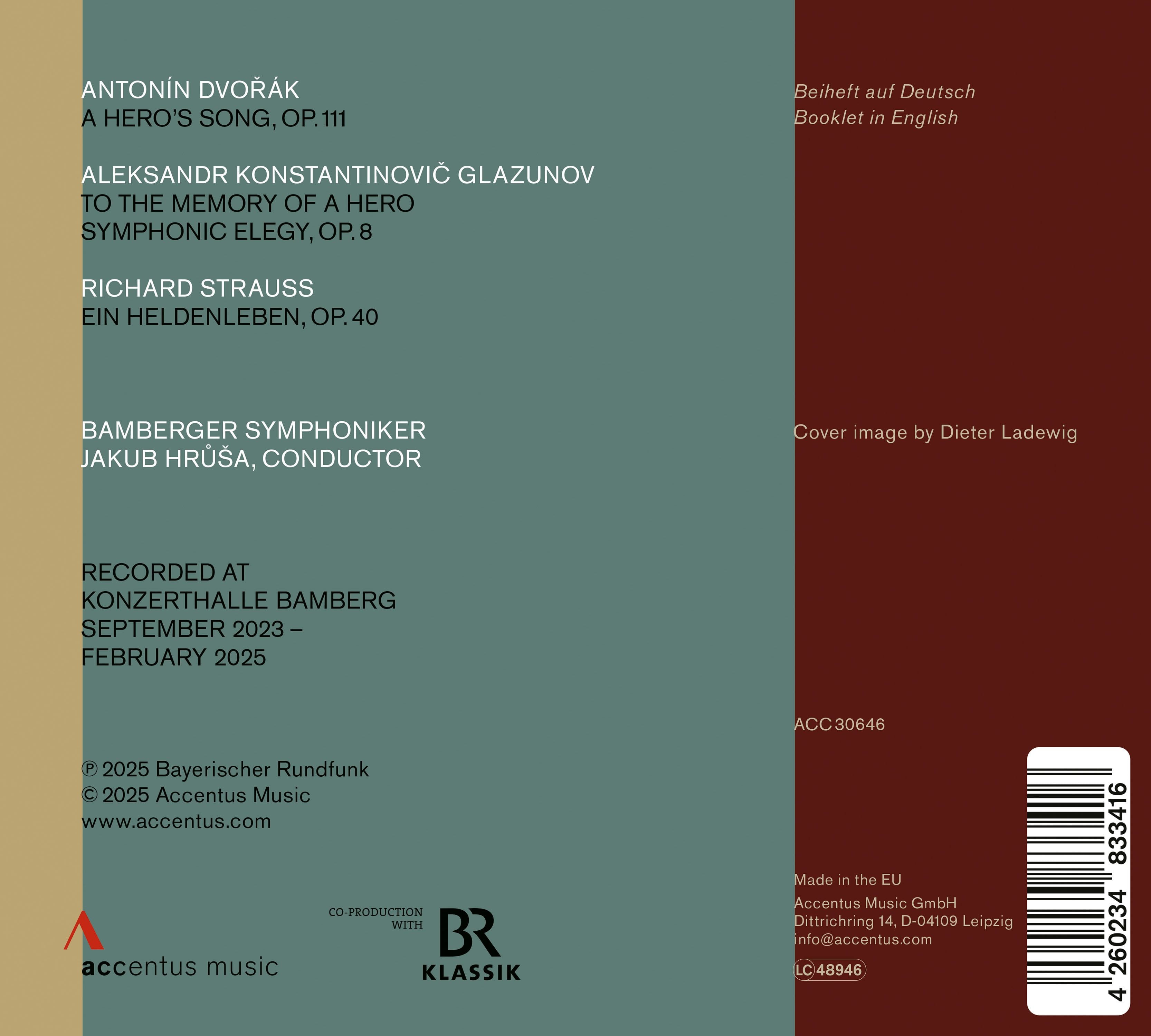 HELDEN - LEBEN - LIED | Music by Dvořák, Glazunov, Strauss - Back Cover