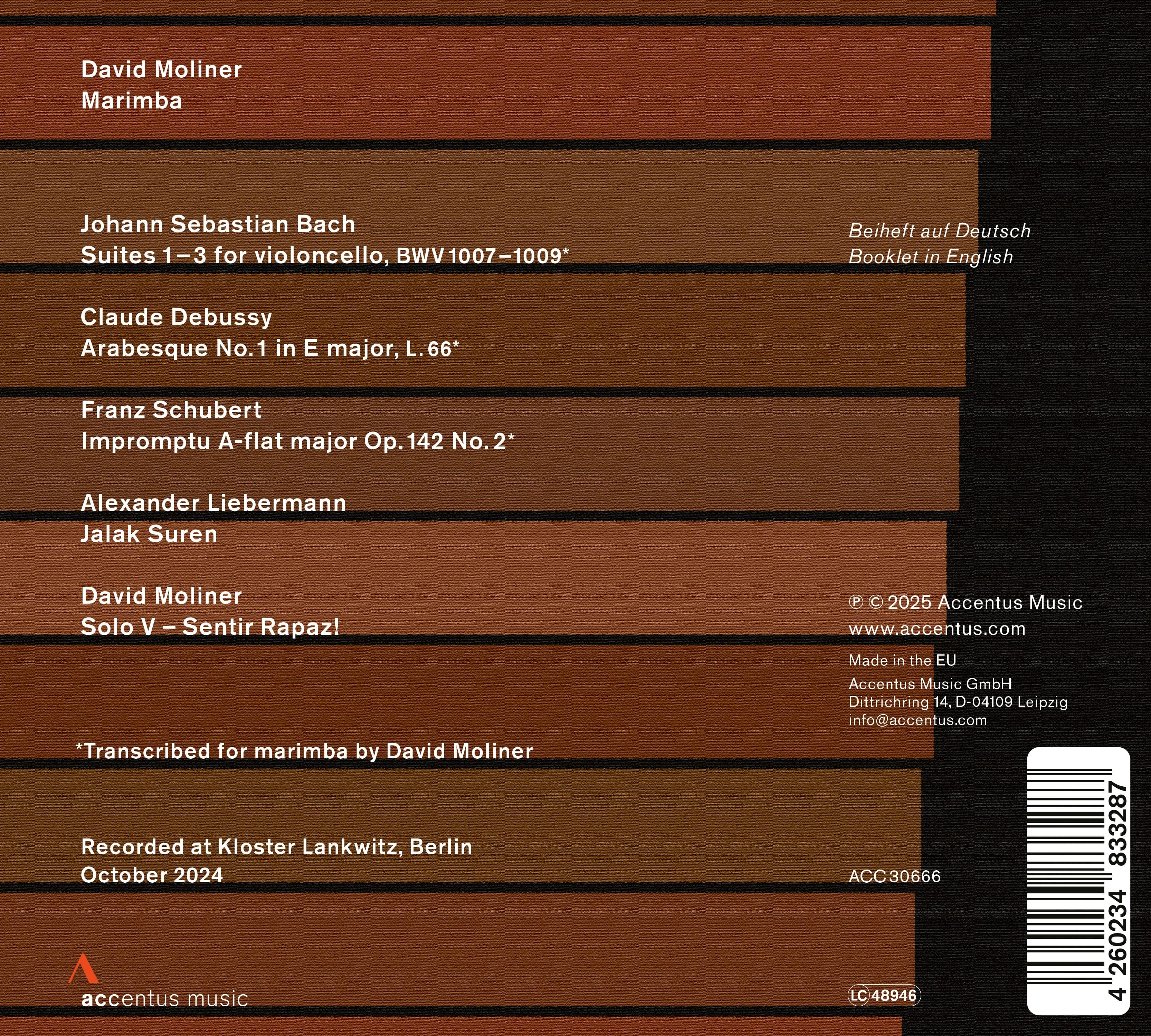David Moliner
Marimba - Back Cover