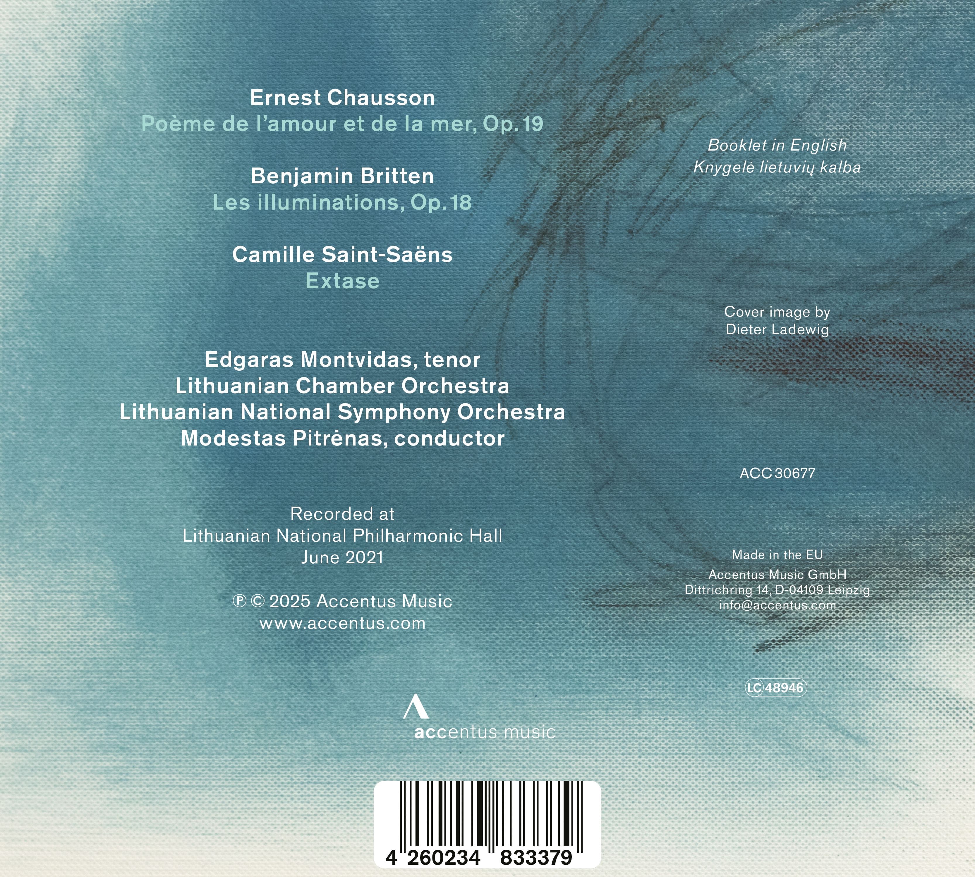 Chausson: Poème de l'amour et de la mer / Britten: Les illuminations - Back Cover