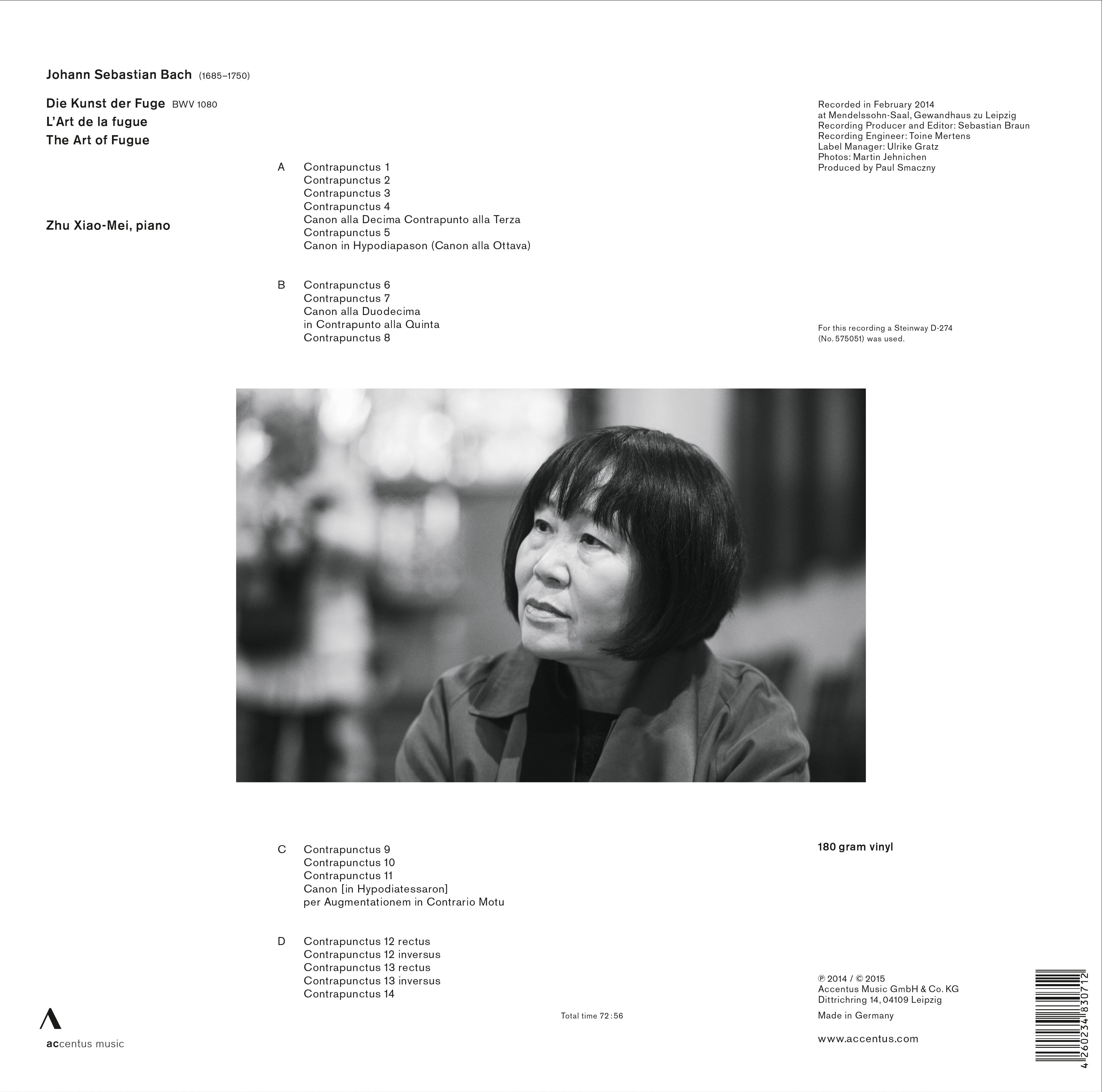 J. S. Bach: The Art of Fugue, BWV 1080 - Back Cover