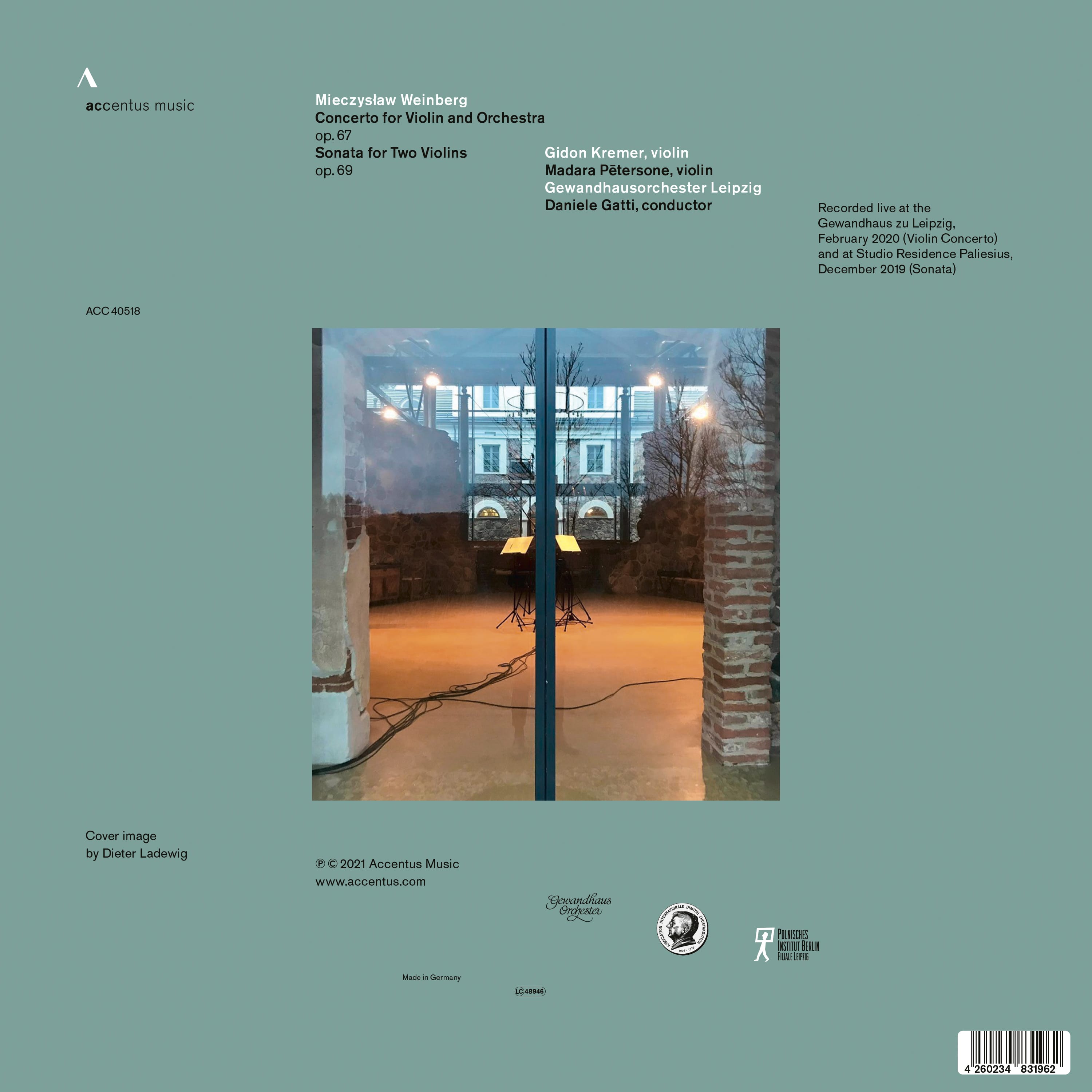 Mieczysław Weinberg: Violin Concerto | Sonata for two violins - Back Cover